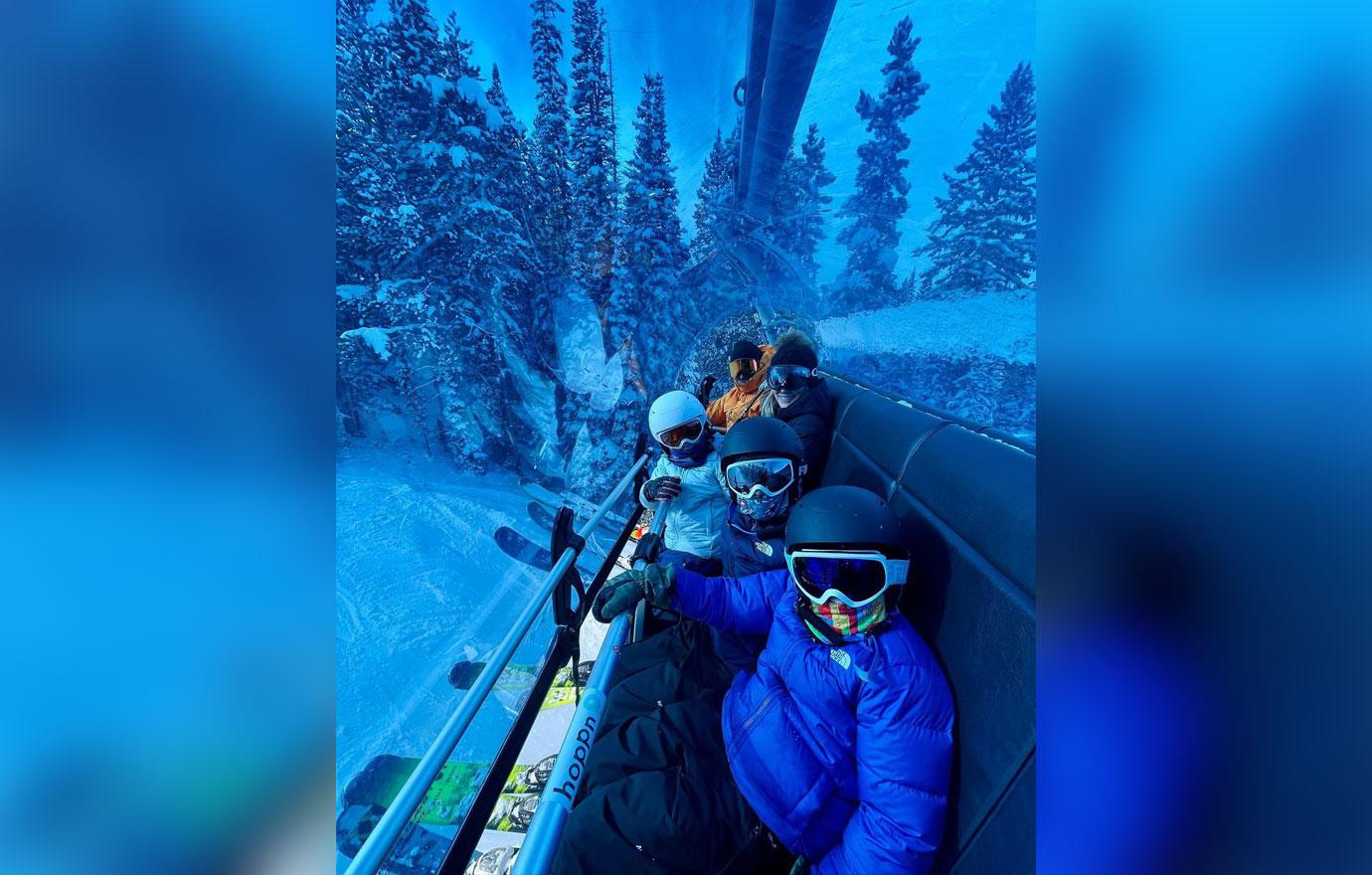 kristin cavallari three kids photos skiing trip