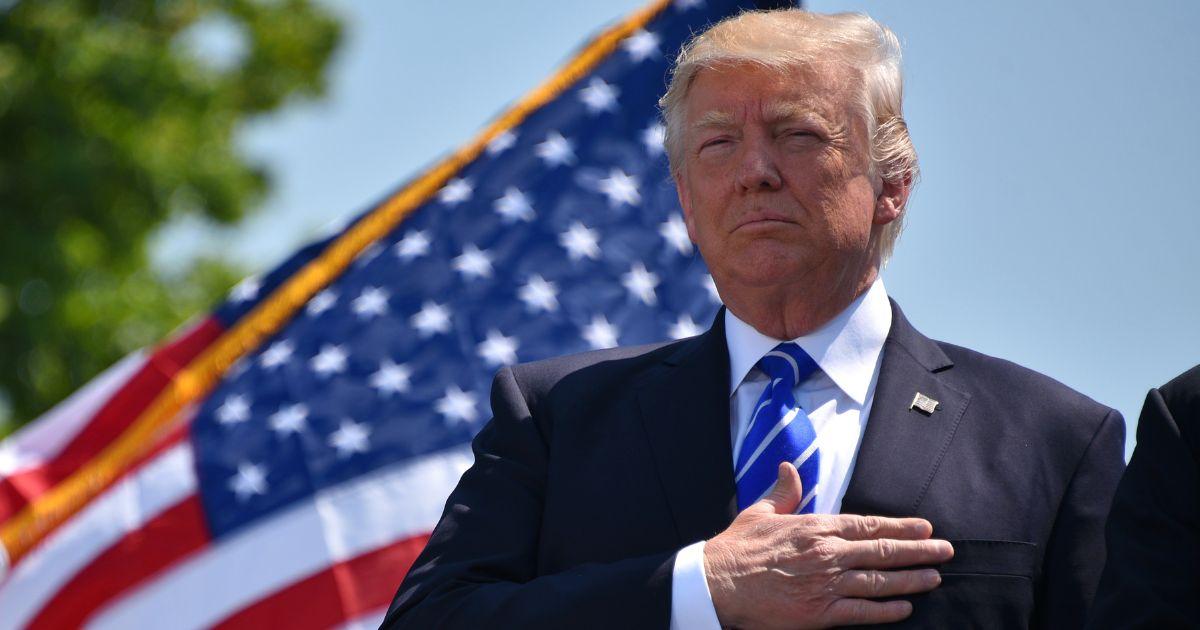 Donald Trump hand over heart