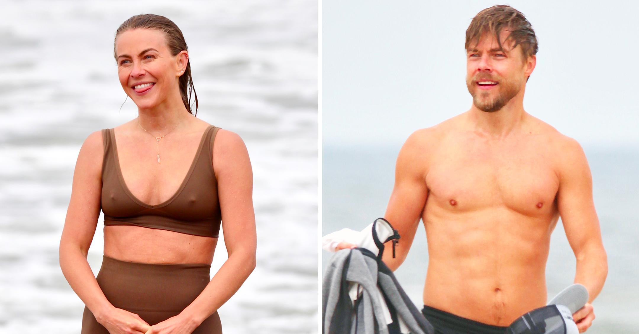 derek hough and julianne hough are spotted hanging out in venice beach mh