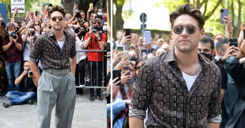 niall horan at armani fashion show in milan