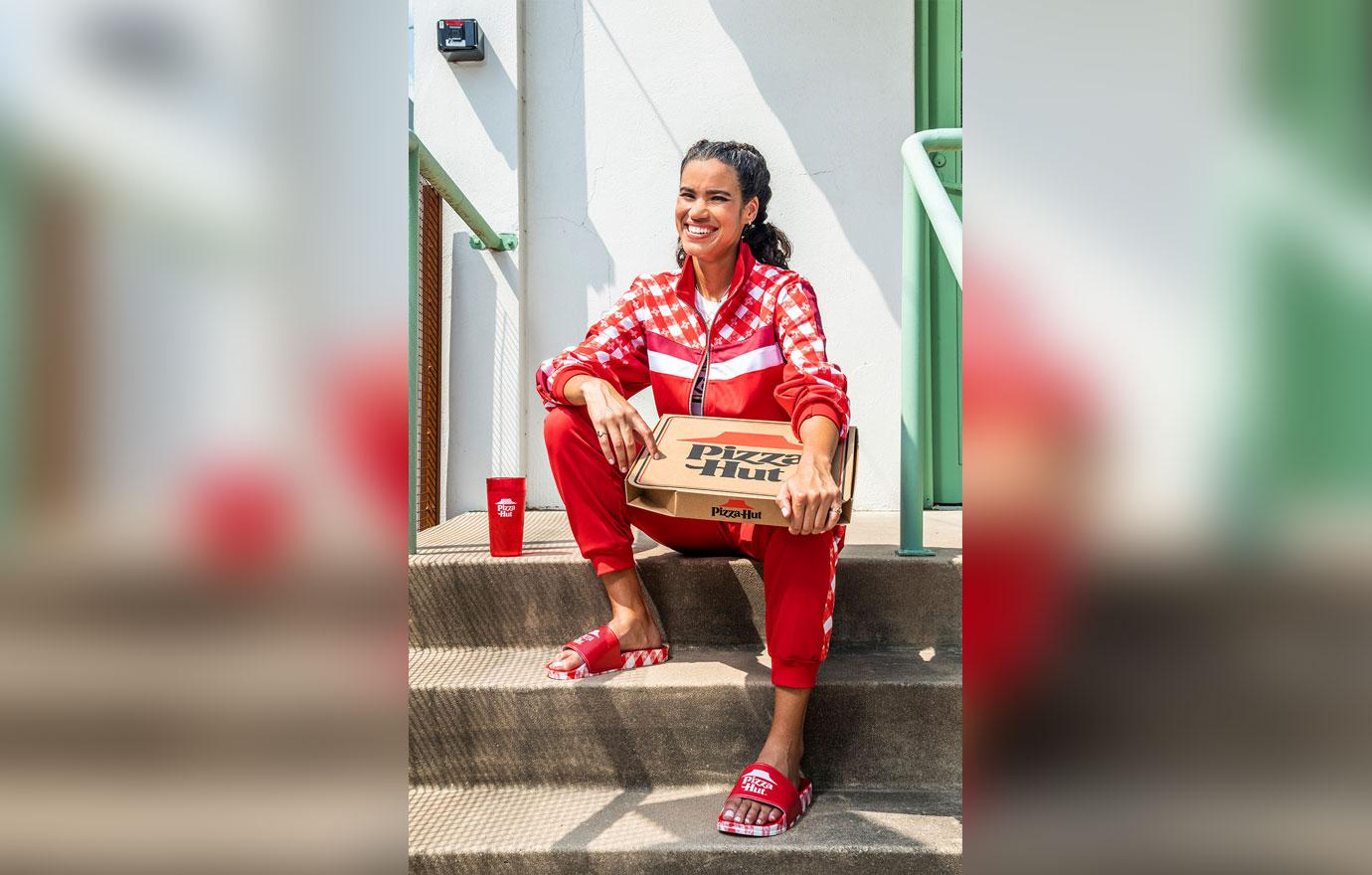 pizza hut launches its own streetwear collection featuring tracksuits and slides