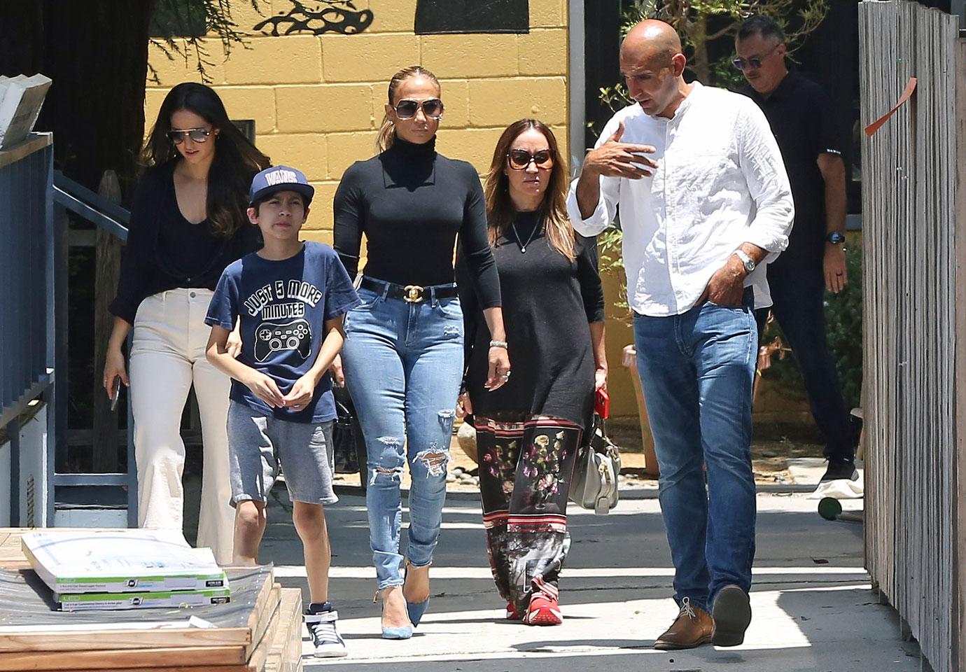 jennifer lopez is seen taking a tour of a school in santa monica