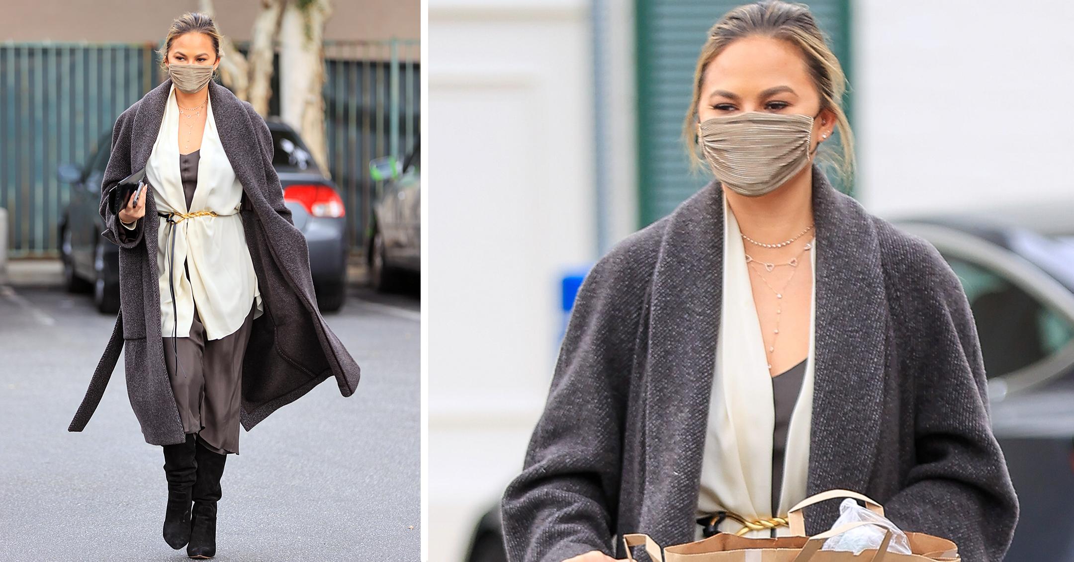 chrissy teigen stylish grocery run