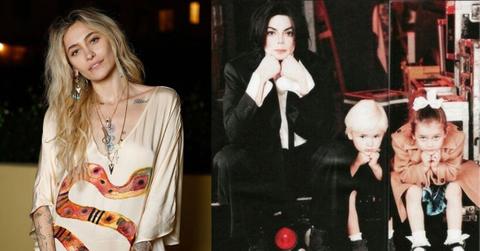 Paris Jackson; Michael Jackson along with a young Paris Jackson and Prince Jackson
