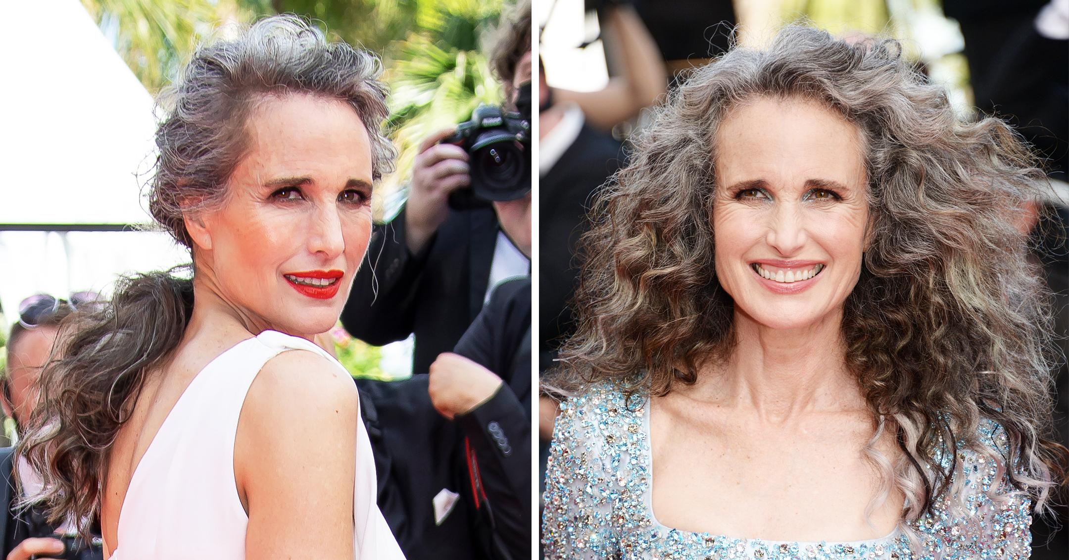 Andie MacDowell Embraces Her Gray Hair: Red Carpet Photos