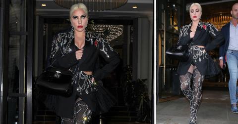 lady gaga seen leaving her hotel pp