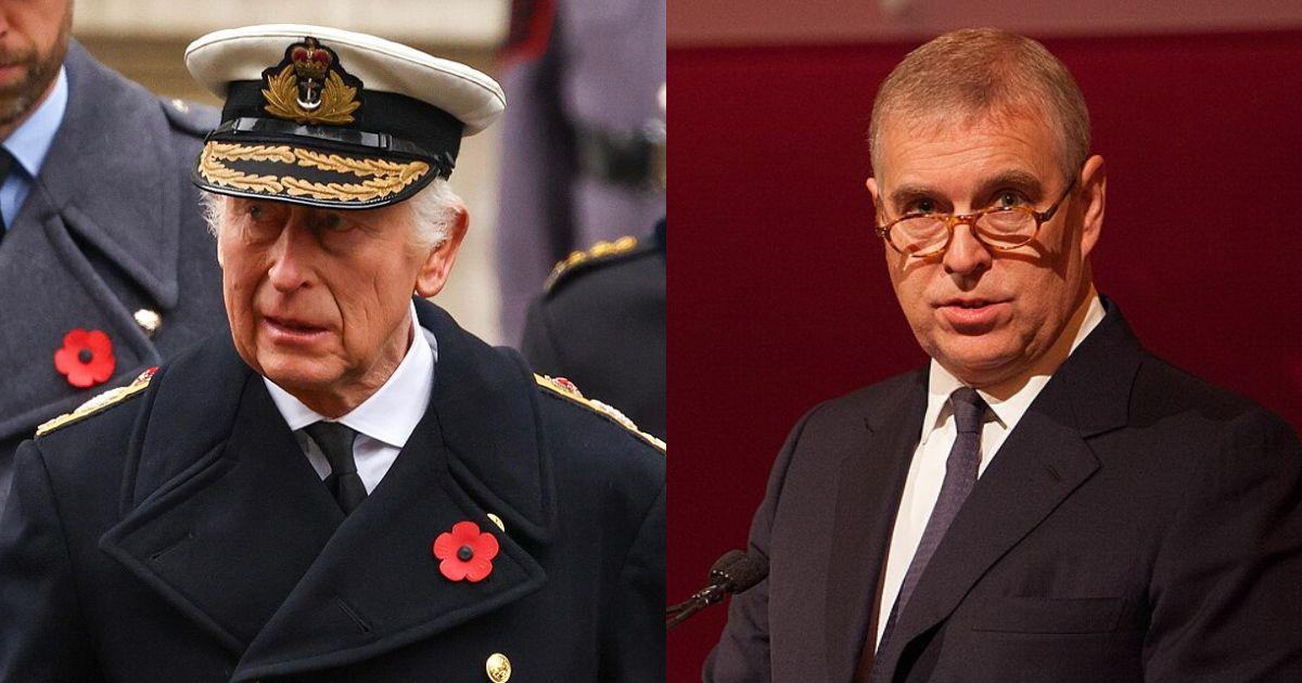 King Charles III and Andrew Mountbatten-Windsor