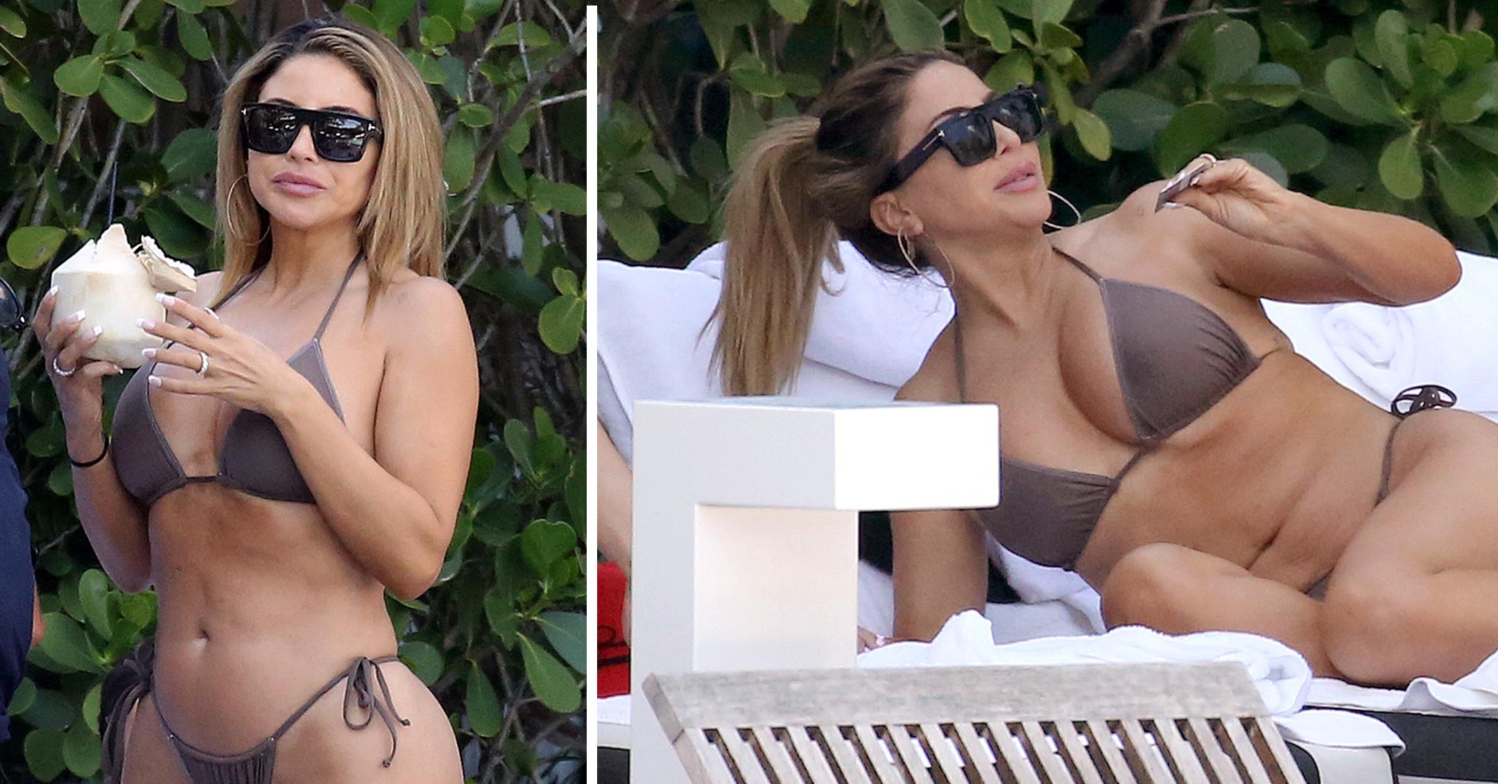 larsa pippen poolside in bikini