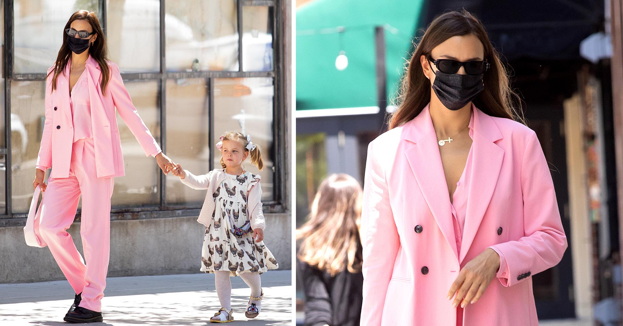 irina shayk and daughter lea cooper in greenwich village