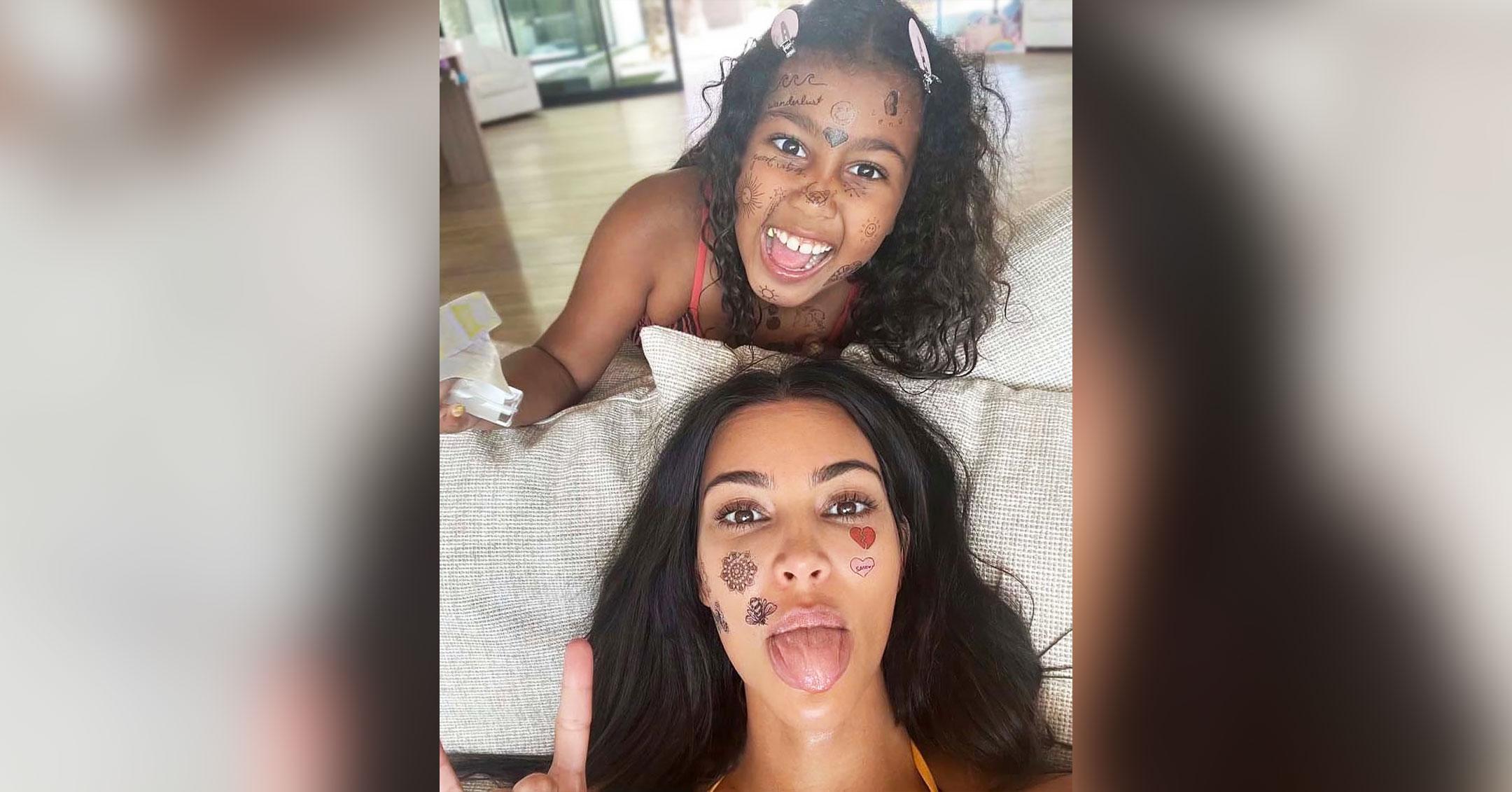 north west kim kardashian tiktok posts mh