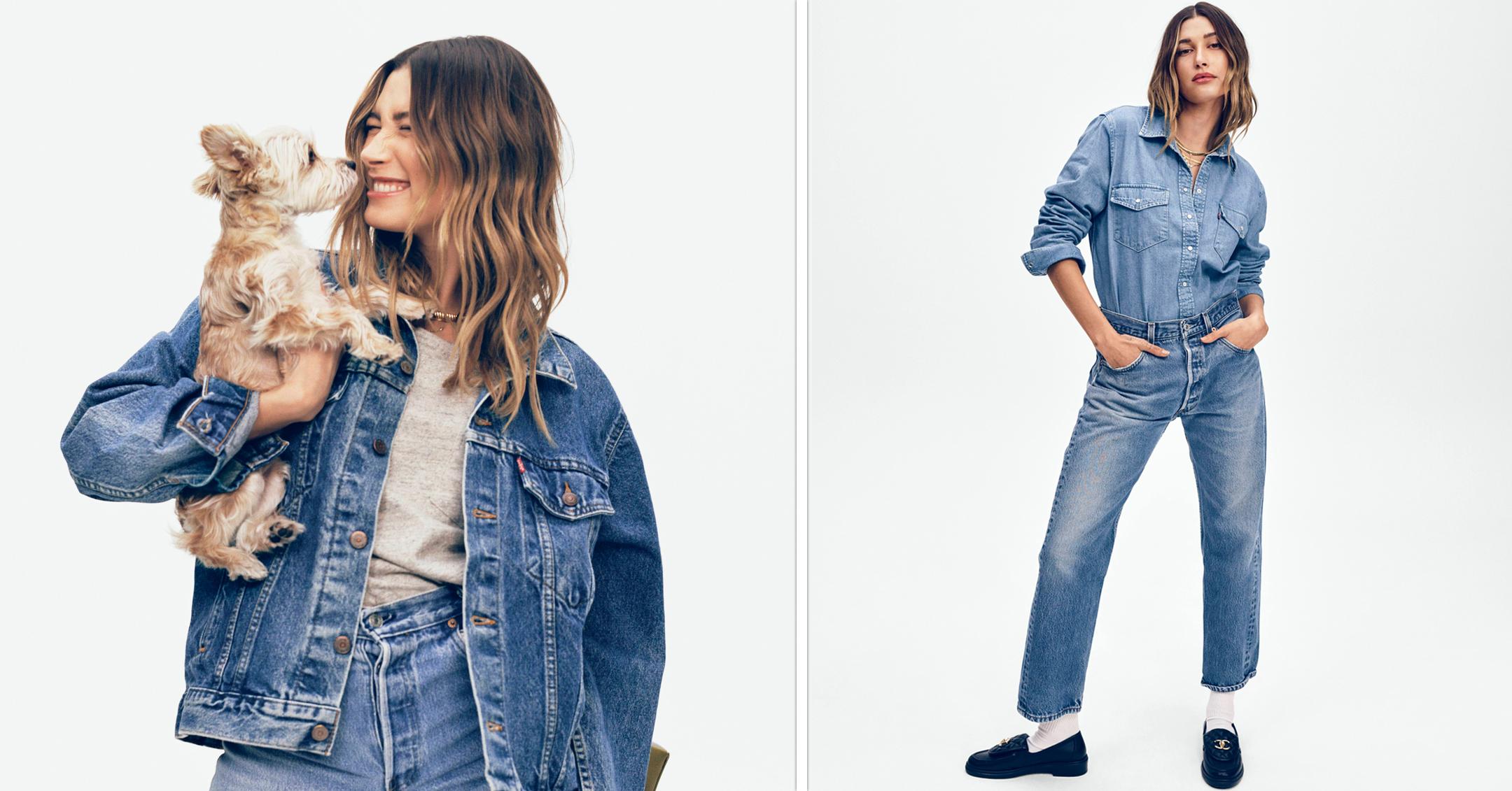 Model Hailey Baldwin Wears Levi's In New Campaign: Photos