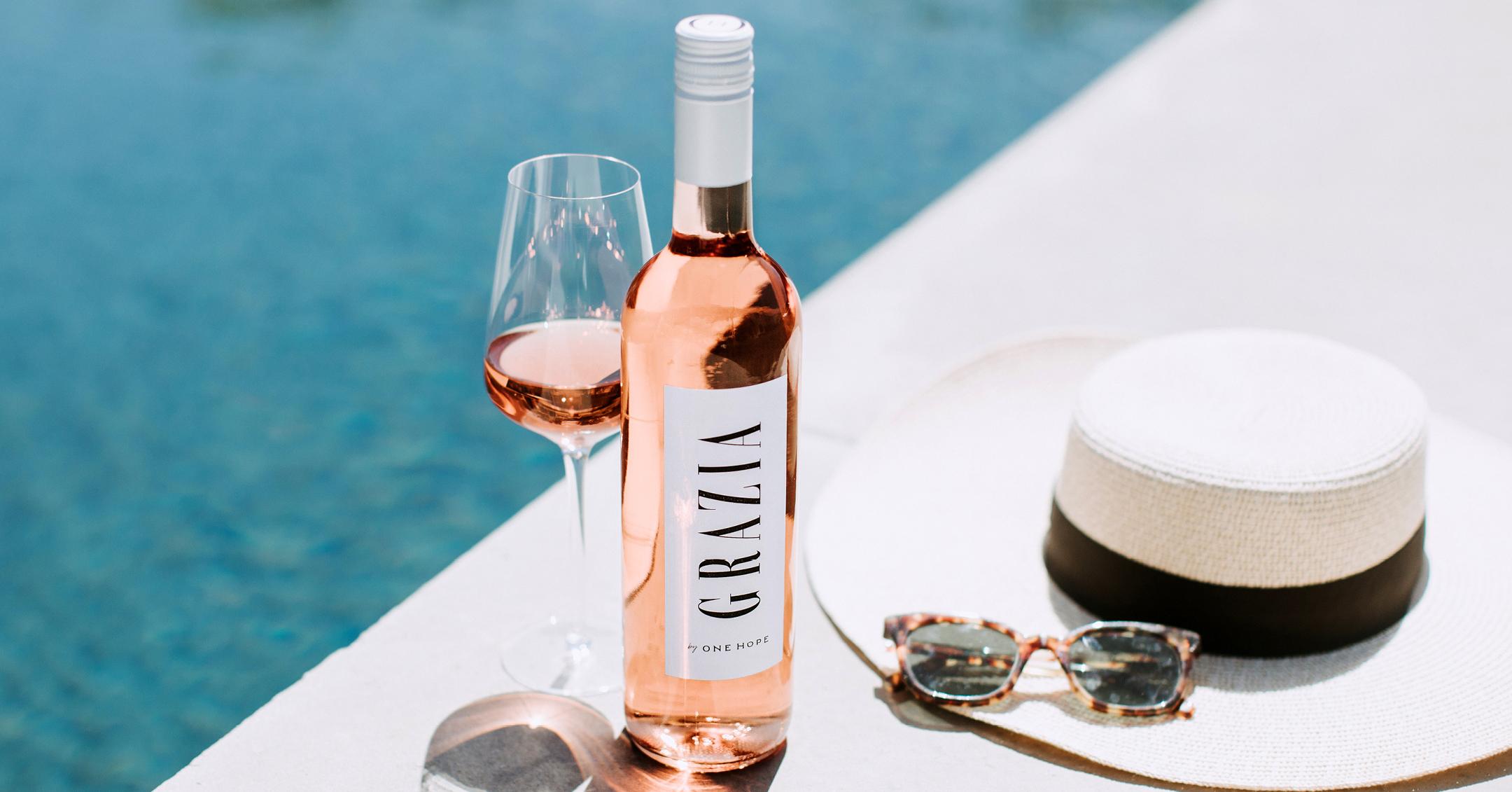 grazia and onehope wines rose collab sip of the summer