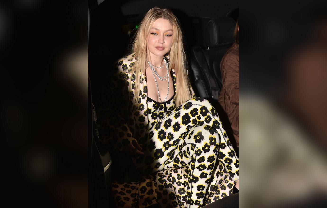 gigi hadid is seen leaving lavenue restaurant in paris