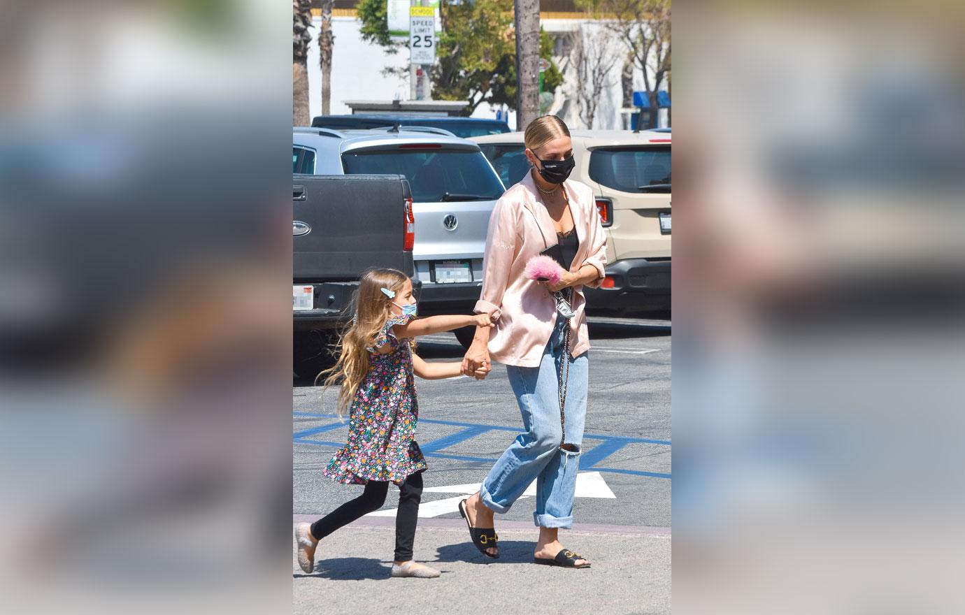 ashlee simpson and daughter jagger snow ross seen in la