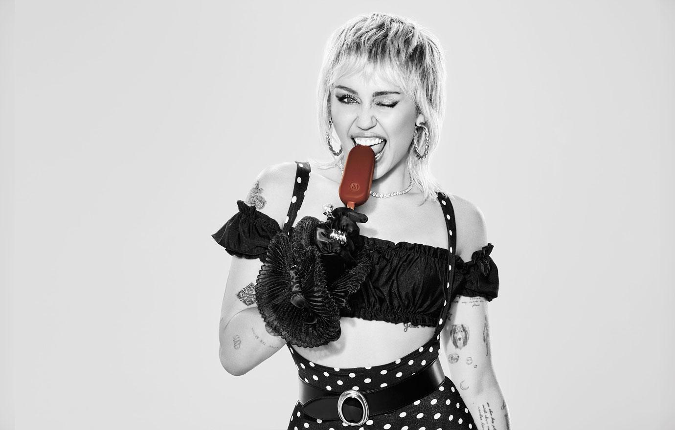 miley cyrus new collaboration with magnum ice cream