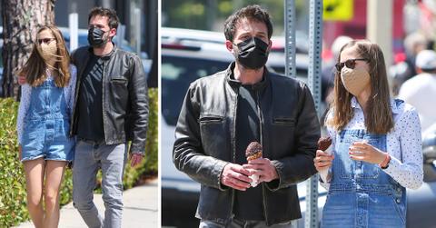 ben affleck and violet head out for ice cream mh