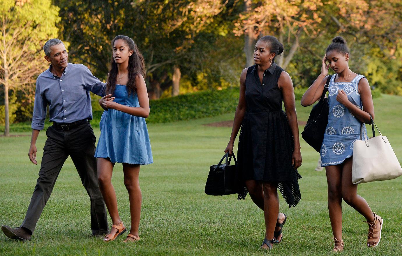 michelle obama proud barack daughters sasha malia voices