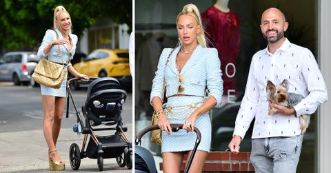 christine quinn and husband christian out with son