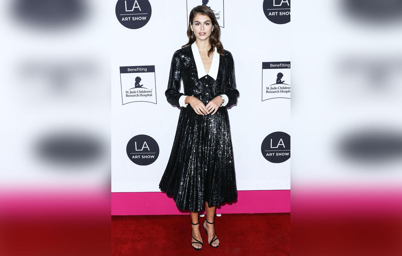 kaia gerber la art show  opening night