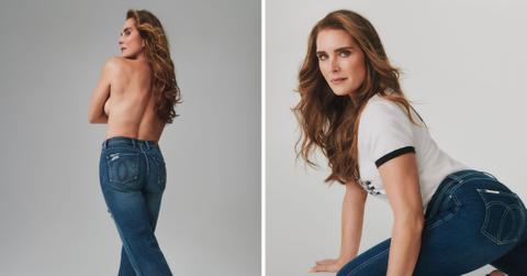 brooke shields goes topless in non retouched campaign photos for jordache jeans pp