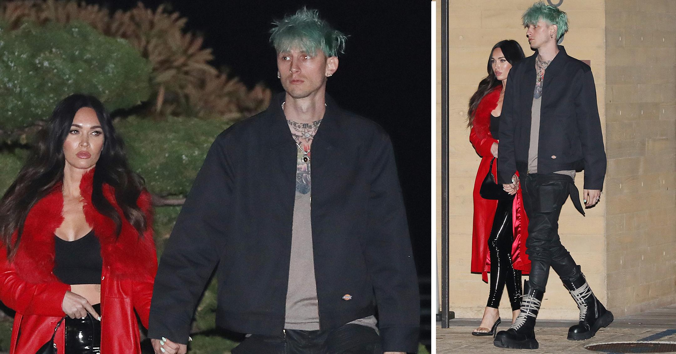 meghan fox and machine gun kelly grab dinner at nobu