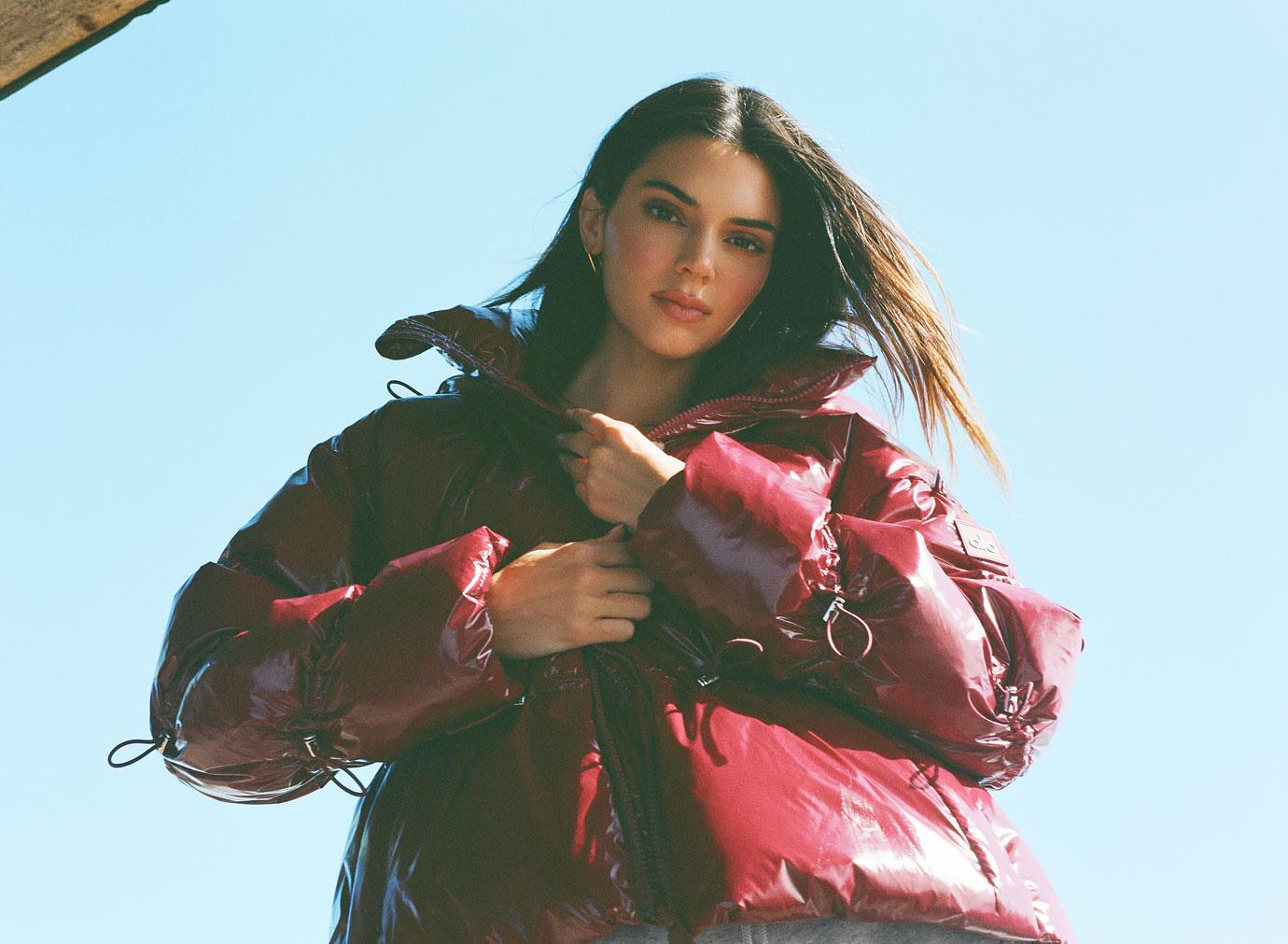 kendall jenner alo holiday jackets and coats campaign fall