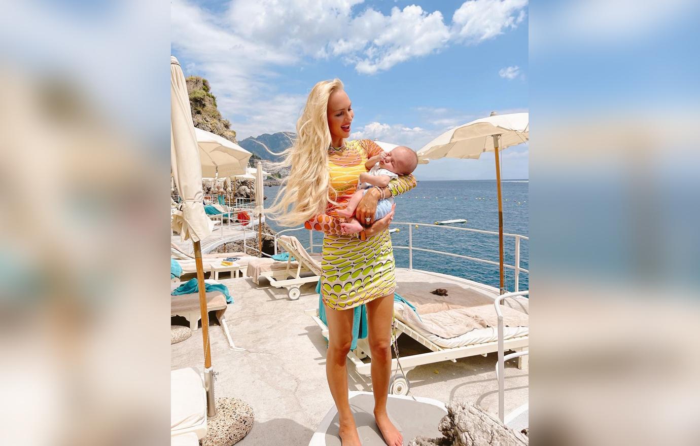 'Selling Sunset' Star Christine Quinn & Baby Vacation In Italy Photos