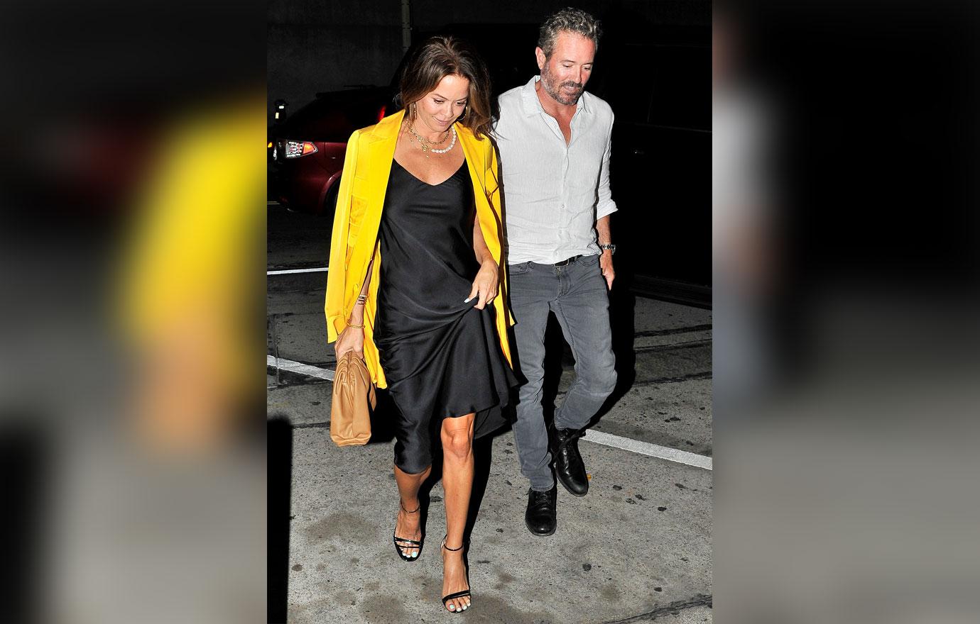 brooke burke with her boyfriend scott rigsby at craigs for dinner