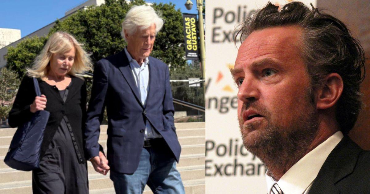 Matthew Perry's mother Suzanne Morris with his step-father Keith Morrison; Matthew Perry