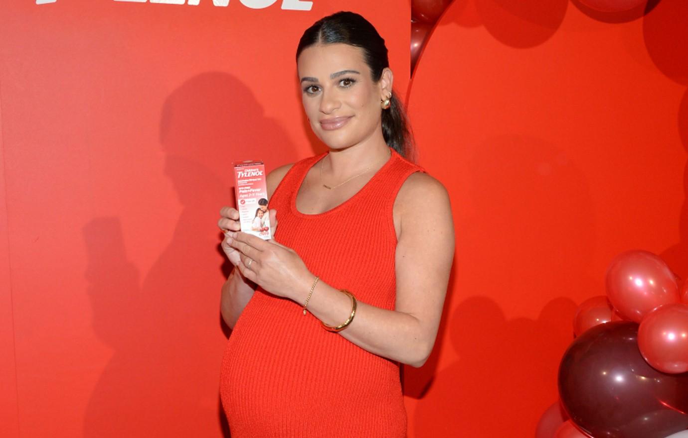 lea michele hosts an event in nyc with tylenol to share how she is preparing her medicine cabinet for baby