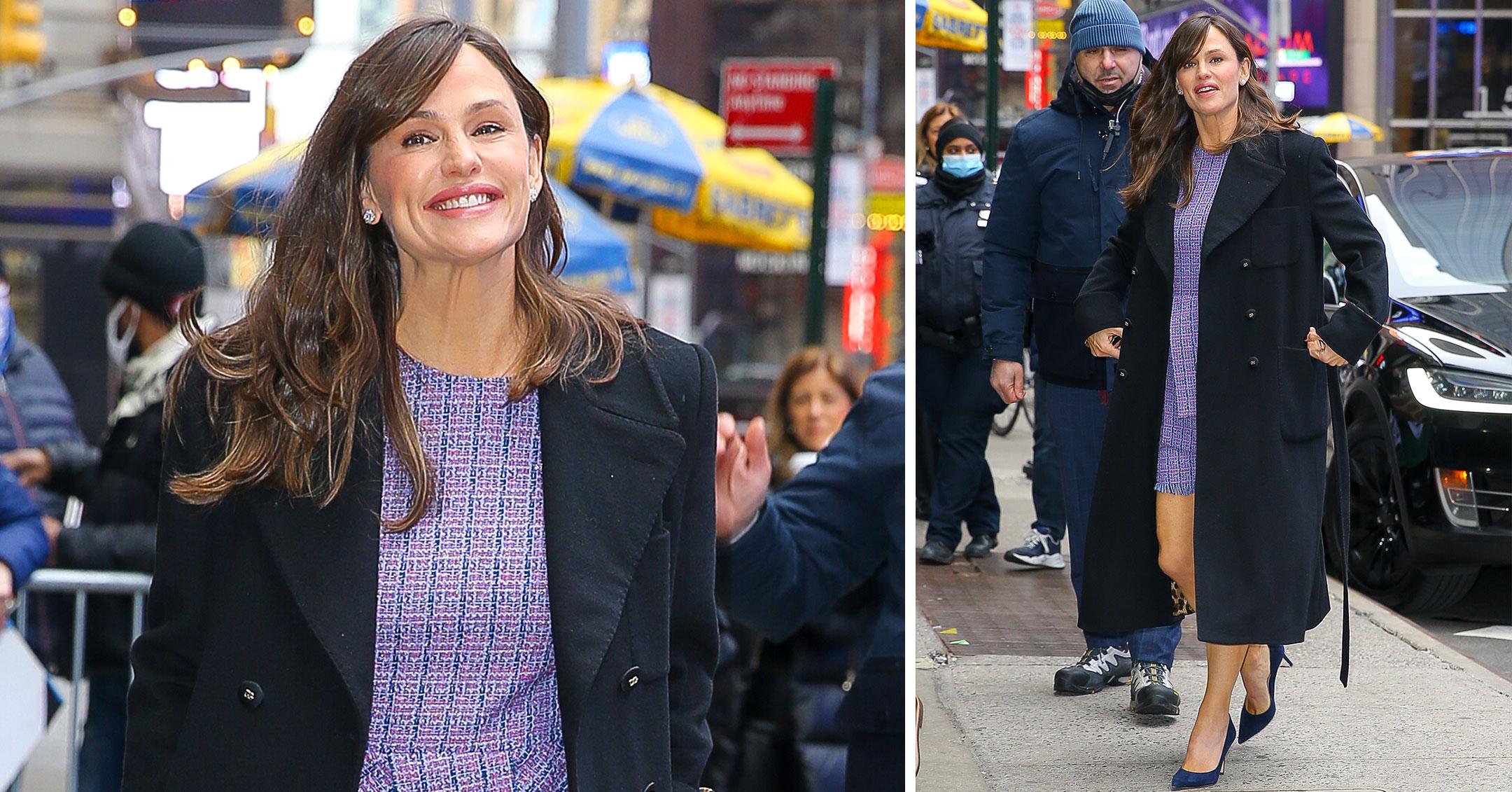 jennifer garner seen arriving at good morning america in new york city pp