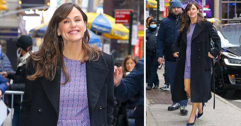 jennifer garner seen arriving at good morning america in new york city pp