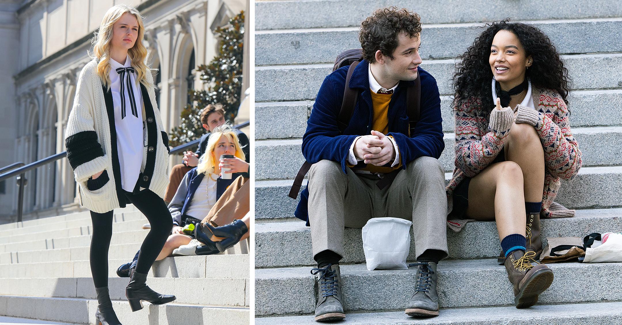 HBO Max 'Gossip Girl' Reboot Films On The MoMA Steps In NYC — See Photos