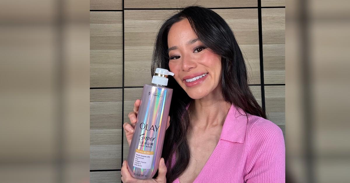 jamie chung x olay super serum body wash credit olay body jamie chung