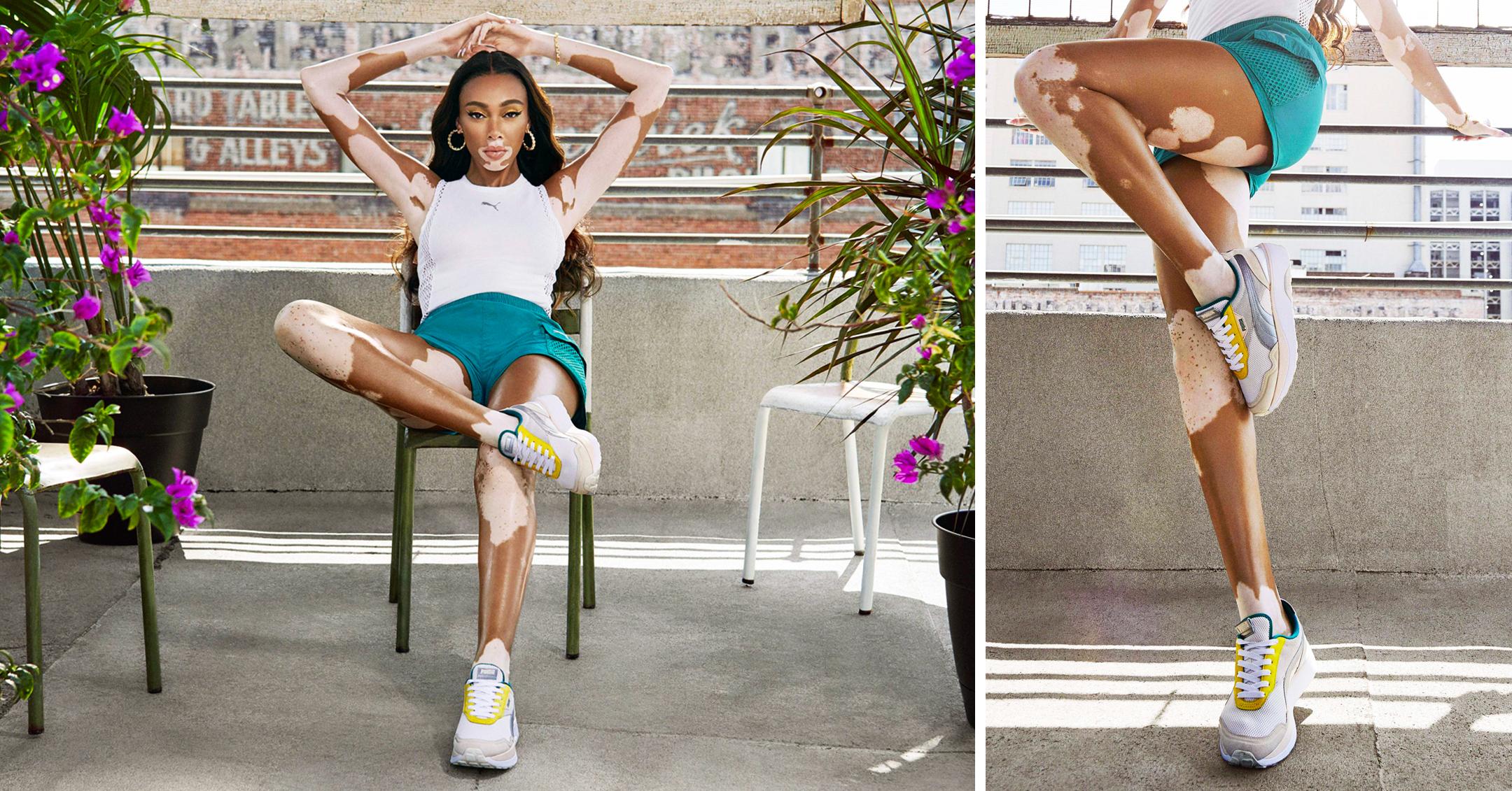 winnie harlow models ocean queen shoes for puma mhf