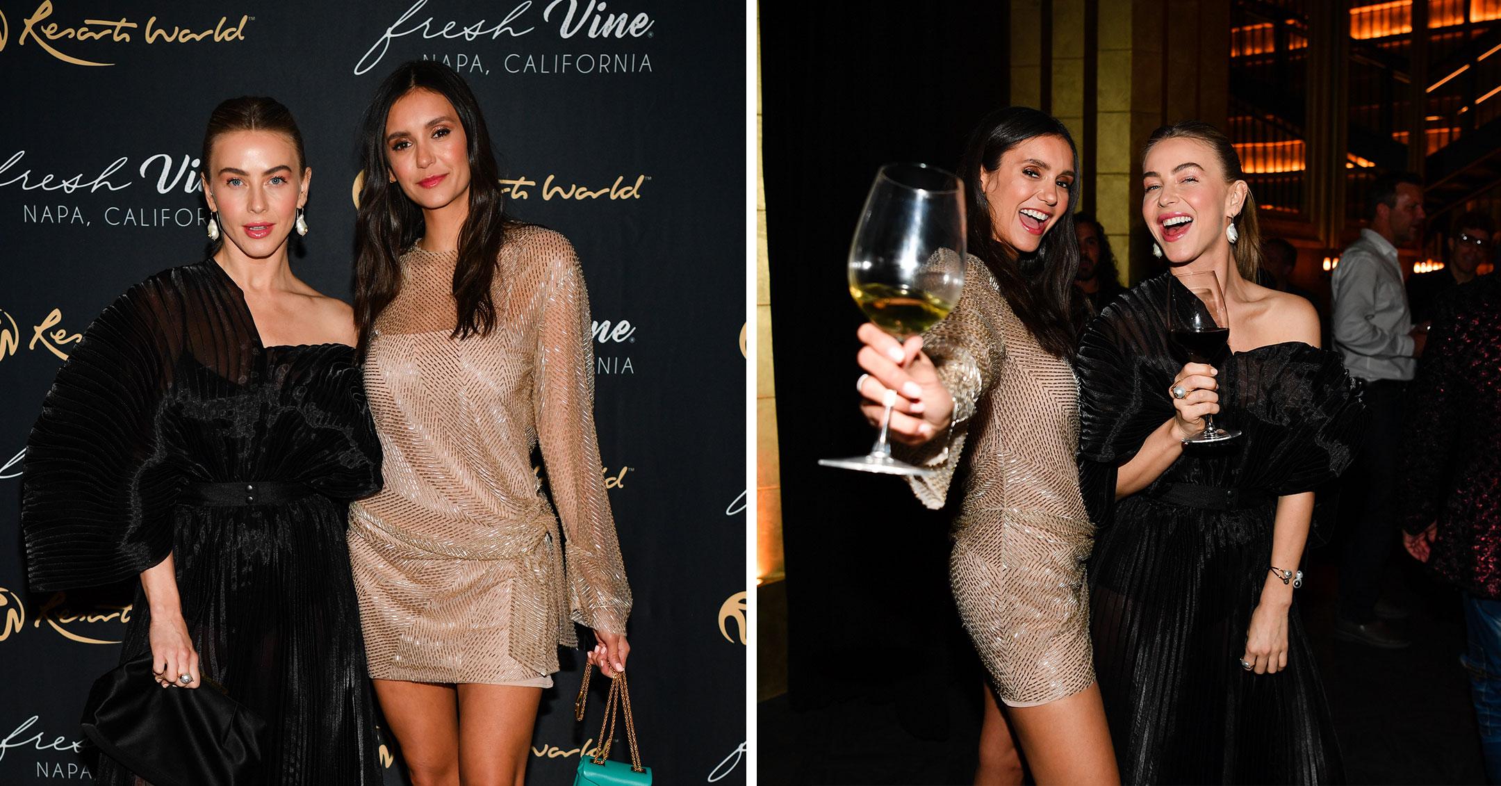 nina dobrev julianne hough celebrate the launch of wine in nevada las vegas pp