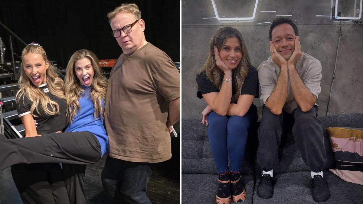 split photo of Alix Earle, Danielle Fishel and more. 