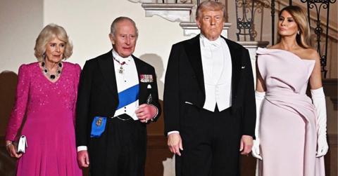King Charles III and Queen Camilla alongside Donald Trump and Melania Trump