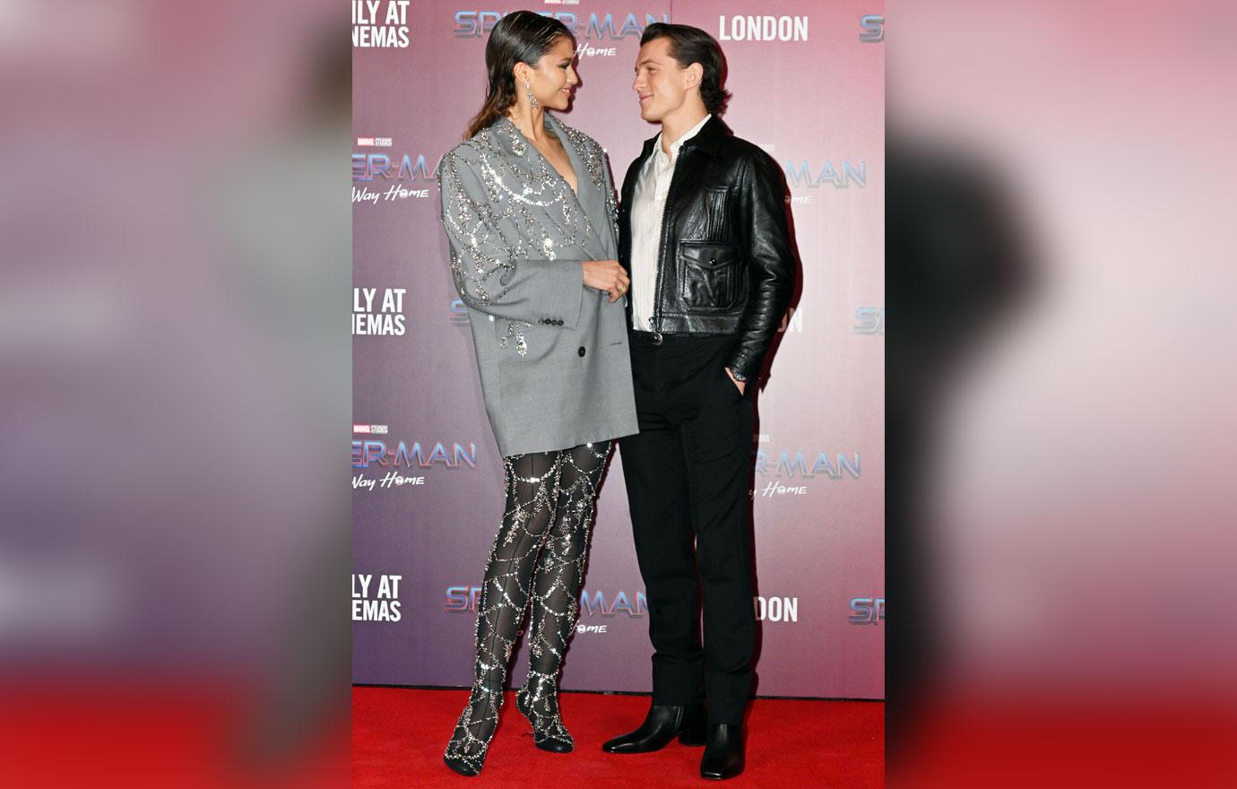 zendaya and tom holland attending spider man no way home photocall