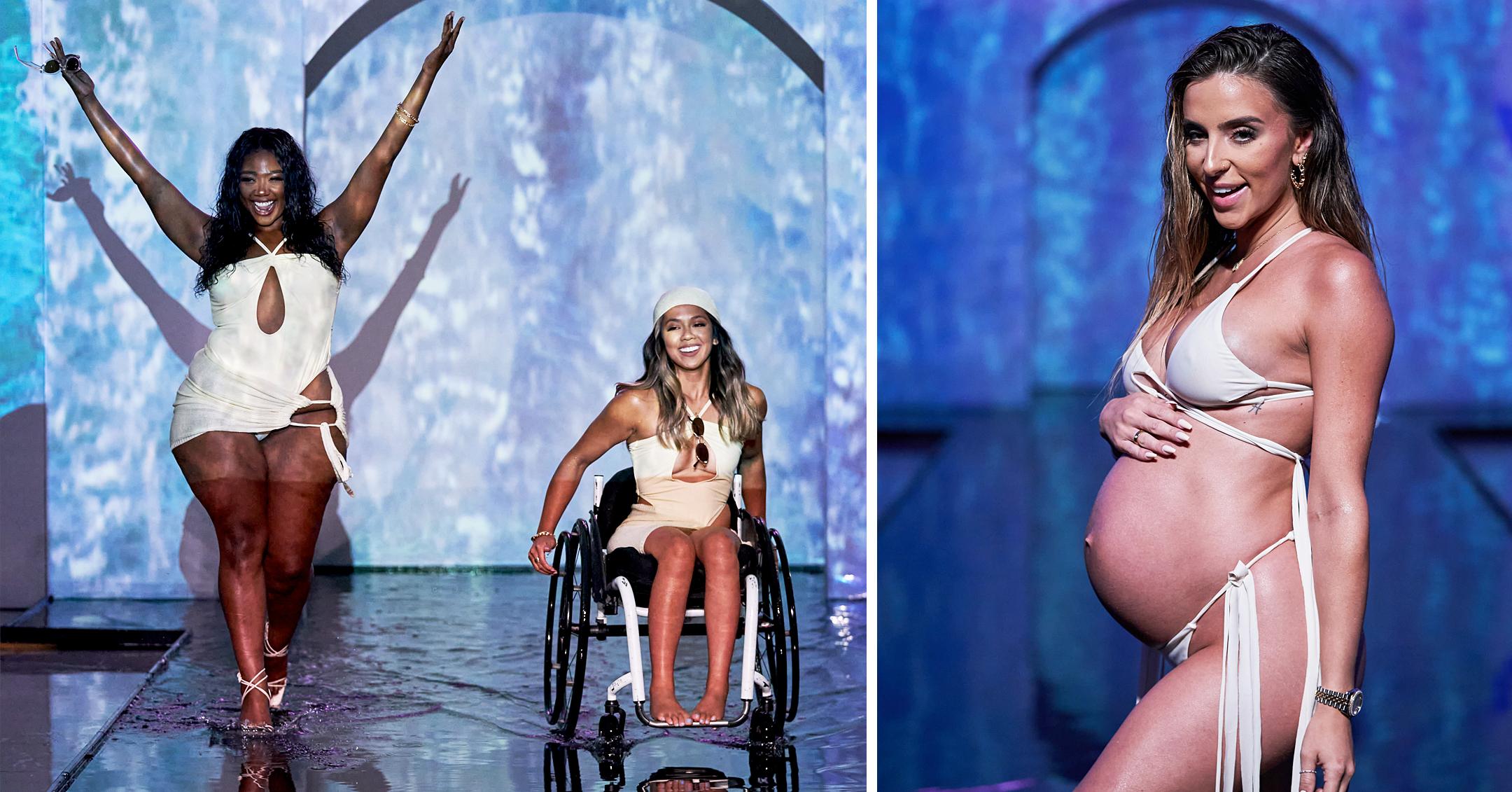 Plus Size Model & Pregnant Influencer React To Walking In Swimwear Fashion  Show