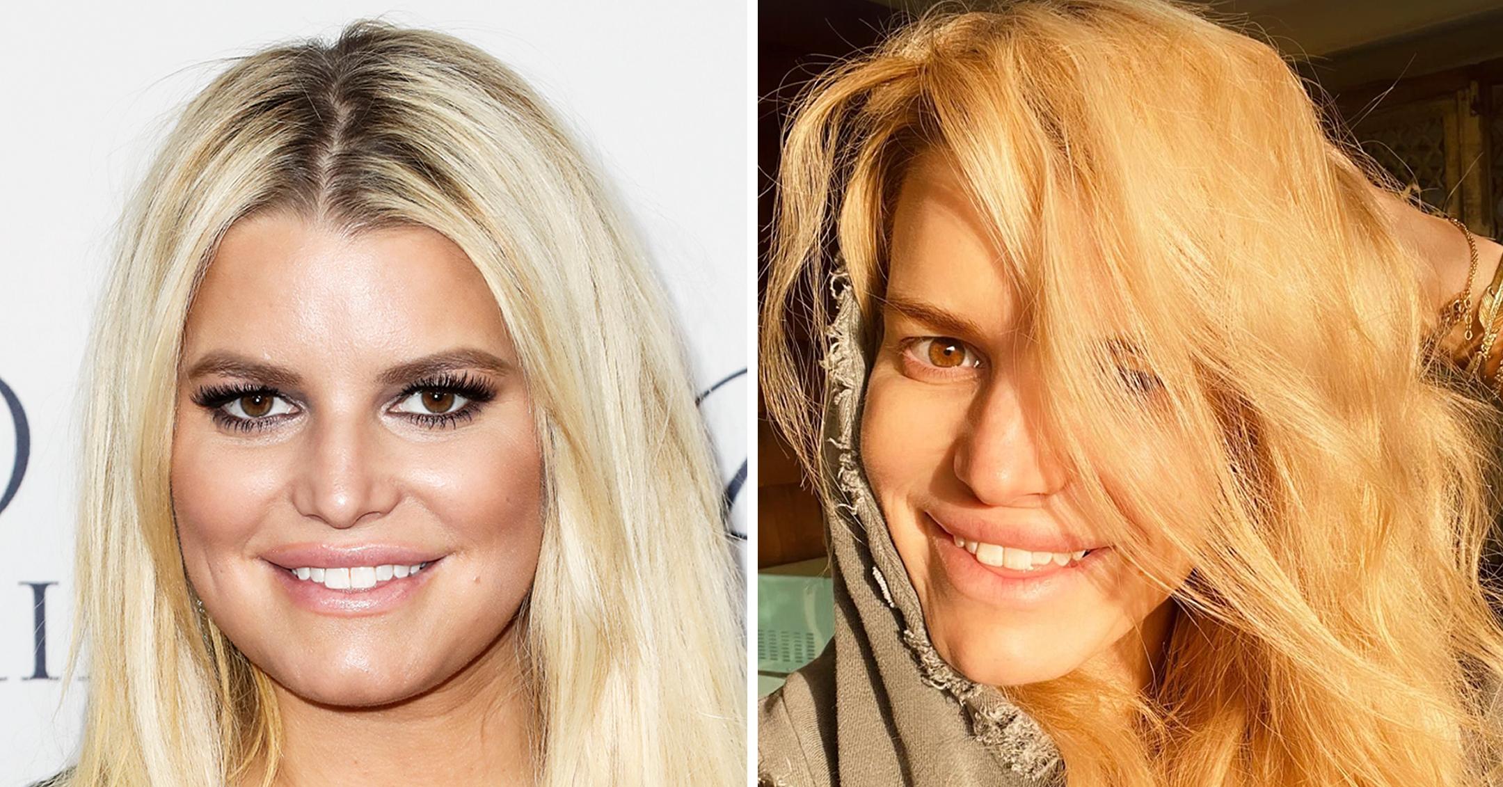 Jessica Simpson Goes Makeup-Free For A Workout On The Treadmill