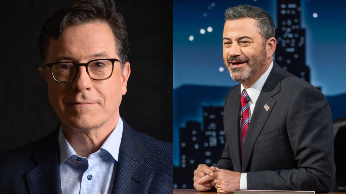 Jimmy Kimmel pays tribute to Stephen Colbert.