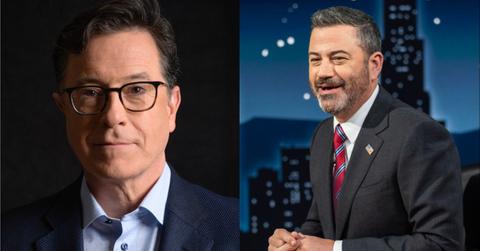 Jimmy Kimmel pays tribute to Stephen Colbert.