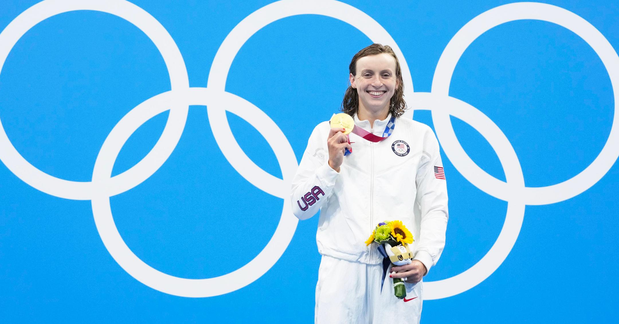 olympian katie ledecky hopes can inspire young kids work really hard set big goals