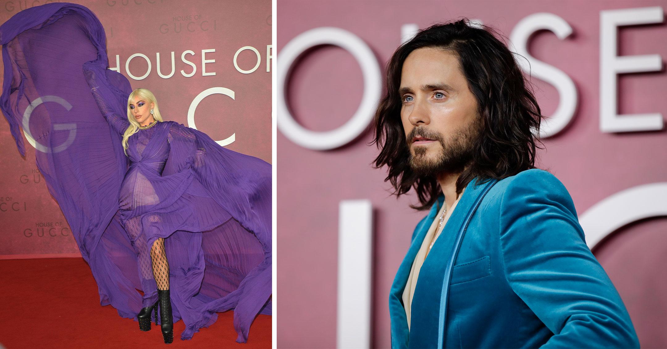 lady gaga adam driver jared leto at uk premiere of house of gucci pp