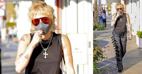 miley cyrus rocks stylish outfit while out in beverly hills mhf