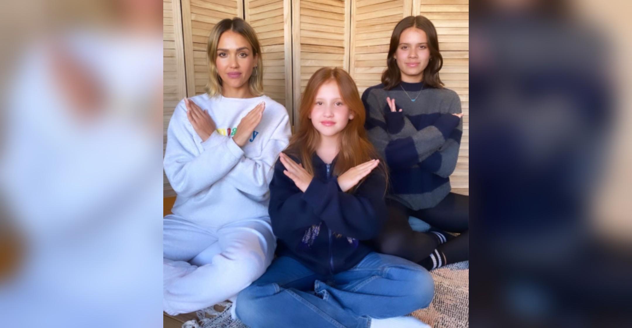 jessica alba kids tiktok posts