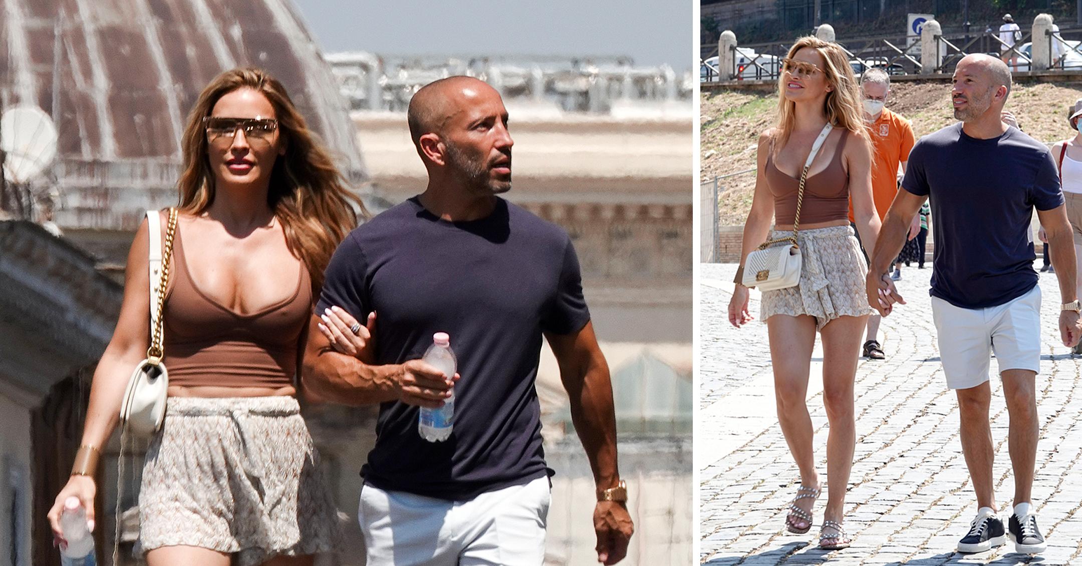 chrishell stause jason oppenheim walk hand in hand in rome