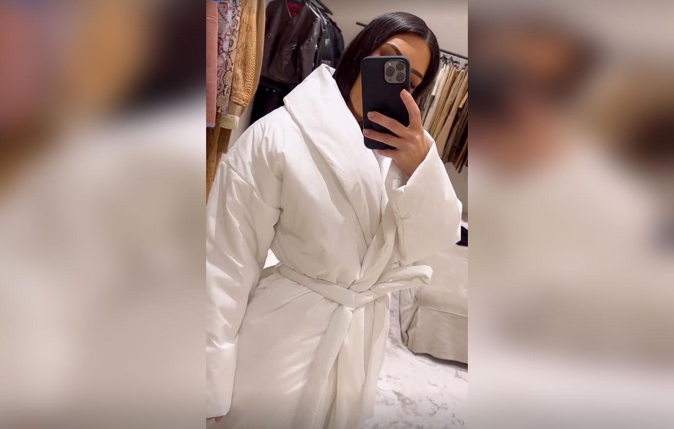 kim kardashian models skims pajamas