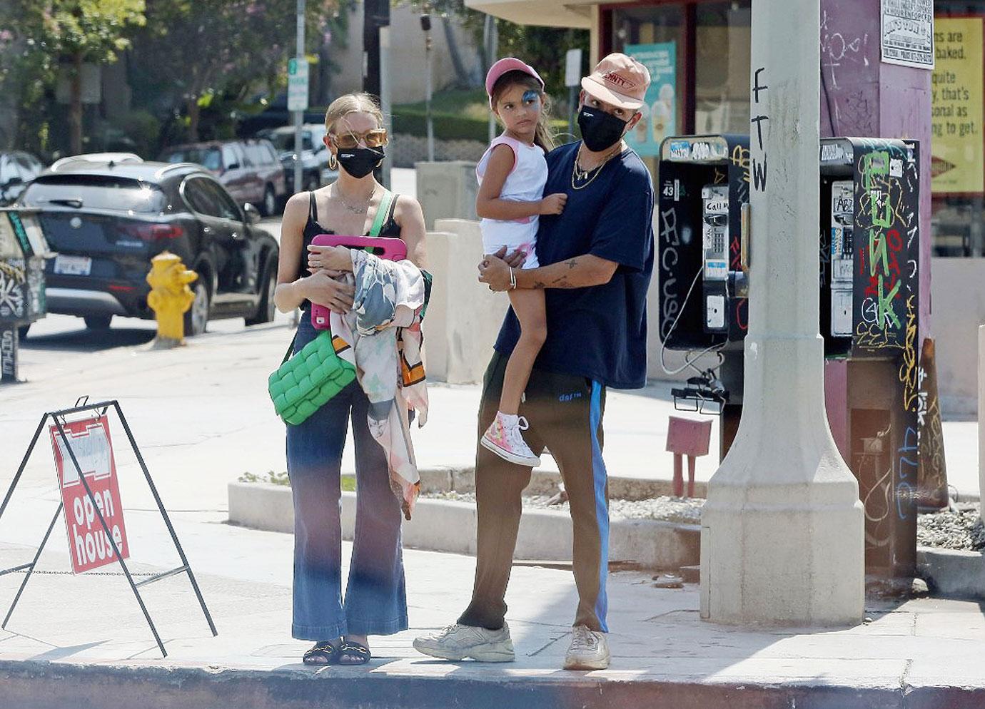 ashlee simpson and evan ross are seen out in la with their daughter jagger